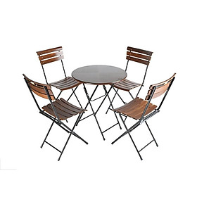 Bộ bàn tròn xếp cafe ( 1 bàn + 4 ghế )
