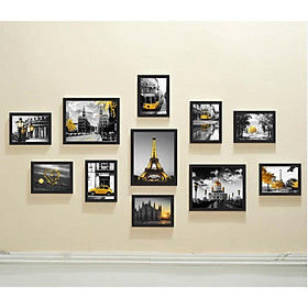 (HCM) Khung ảnh treo tường kỳ quan thế giới trang trí quán ăn, nhà hàng kèm đinh treo