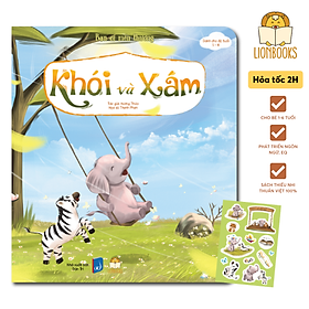 [Download Sách] Truyện Kể Cho Bé Trước Giờ Đi Ngủ - Khói Và Xám cuốn sách hóm hỉnh về tình bạn, tặng 1 sticker nhân vật