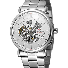 Forsining 726 Top Brand Automatic Mechanical Business Men Watch Skeleton Men Watch Luxury Fashion Military Stainless