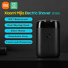 Máy cạo râu Xiaomi Mijia Electric Shaver S100 IPX7 Dao cạo râu chống nước với đầu cạo nổi kép Cạo khô & ướt Cạo sạch thoải mái