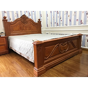 Mua Giường Ngủ Gỗ Gõ Đỏ Lào Cao Cấp 1M8 X 2M GN-511