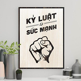Tranh gỗ decor truyền cảm hứng "Kỷ luật là sức mạnh
