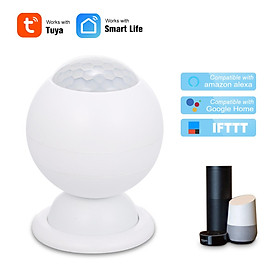 WIFI PIR Motion Sensor Wireless Passive Infrared Detector Security Burglar Alarm Sensor Tuya APP Control Compatible with Alexa Google Home IFTTT
