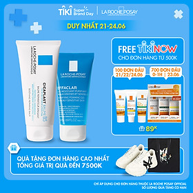 Bộ kem dưỡng làm dịu và phục hồi làn da La-Roche Posay Cicaplast Baume B5 100ml & Foaming Gel 50ml