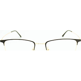 Gọng Kính Unisex Hợp Kim Nửa Gọng G1223.1 (54/19/143) - Đen Phối Vàng