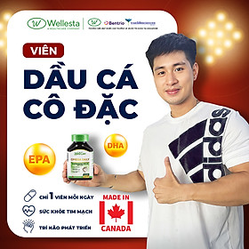 Viên nang mềm OMEGA Daily Wellcare chứa dầu cá với hàm lượng DHA/ EPA cao hỗ trợ cho sự phát triền trí não, hệ thống tim mạch khỏe mạnh (60 viên nang mềm/hũ)