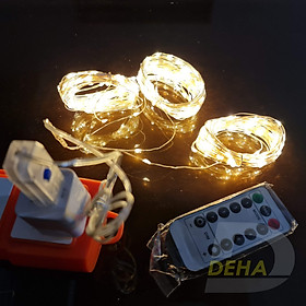 Mua Dây đèn nháy Led đom đóm trang trí nguồn USB Điều khiển từ xa chọn 8 chế độ nháy màu vàng nắng  bóng đèn nháy cao cấp decor nhà cửa  lễ tết  lều trại du lịch
