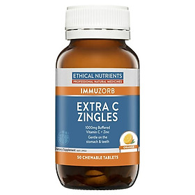 Ethical Nutrients IMMUZORB Extra C Zingles Orange 50 Tablets