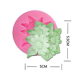 Mua Khuôn rau câu silicon 4D Hoa cúc 3 bông HH40C0
