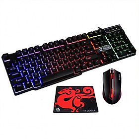 Mua BỘ BÀN PHÍM GIẢ CƠ CHUYÊN GAME R8 1822 VÀ CHUỘT M611 LED 7 MÀU + TẶNG LÓT CHUỘT - Hàng Nhập Khẩu