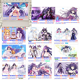 LỊCH BÀN 2020 DATE A LIVE Yatogami Tohka 12 TỜ 