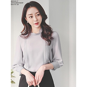 Q630420 ÁO SƠ MI NỮ PHỐI VOAN