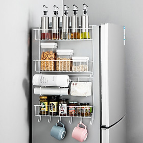 Giá Kệ Treo Bên Tủ Lạnh Maxcook Giá Đựng Gia Vị Khăn Ăn Mcwa231
