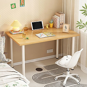 Mua Bàn máy tính mẫu mới cải tiến nhất chân sắt tròn  bàn học sinh làm việc kích thước lớn phong cách Bắc Âu