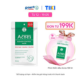 Mặt Nạ Chuyên Biệt Cho Da Mụn Acnes Anti-Acne Mask (3 Miếng)