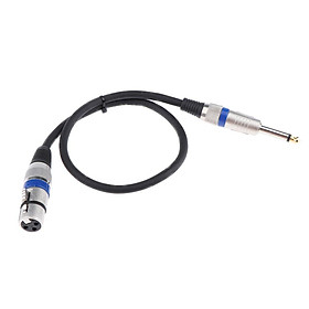 XLR 3 Pin Female to 6.35 Mm 1/4 Inch TS Stereo Cable Stereo Audio Converter