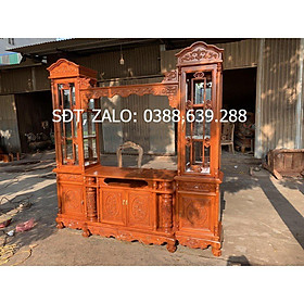 Mua Kệ tivi kết hợp tủ rượu đôi gỗ hương đá