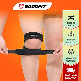 Hình ảnh sách Bó gối thể thao, băng đầu gối, băng gối chạy bộ GoodFit dây đai đôi, đệm bảo vệ dày dặn GF521K