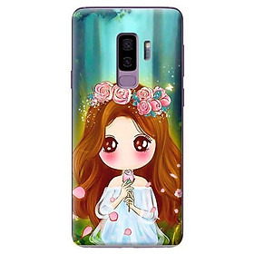 Ốp Lưng Điện Thoại Dành Cho Samsung Galaxy S9 Plus - Anime Cô Gái Cầm Hoa Hồng