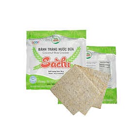 Bánh Tráng Nước Cốt Dừa Nướng Sẵn Sachi Bì Loại 70Gram