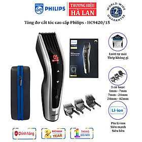 Mua Tông đơ cắt tóc cao cấp Philips HC9420/15 Tích hợp 2 lưỡi cắt, đảm bảo  cắt nhanh chóng, tiết kiệm thời gian​ - HÀNG NHẬP KHẨU tại DC THẾ GIỚI PHỤ
