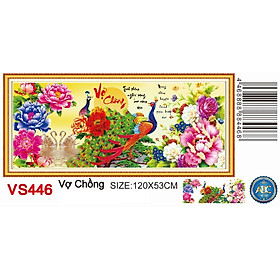 Mua Tranh đính đá cha mẹ hoa mẫu đơn VS446 - 120 x 53 cm - chưa đính