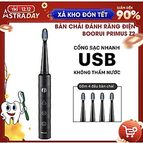 Bàn chải điện sạc USB Bàn chải đánh răng điện tự động 6 chế độ cao cấp chống nươc