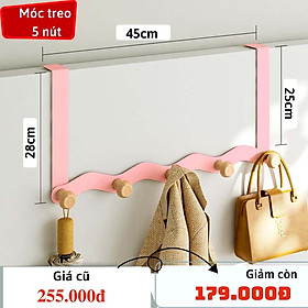 Mua Móc treo cửa lượn sóng Dola Home không khoan đục không hại tường không hại cửa mở rộng không gian treo đồ