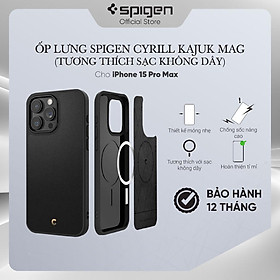 Ốp lưng cho iphone 15 pro/ 15 pro max spigen cyrill max kajuk mag - hàng chính hãng