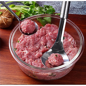 Mua Muỗng Thìa Inox Tạo Làm Thịt Viên Cá Viên Chia Thịt Viên Nhanh Tiện Dụng/Dụng cụ làm khuôn thịt viên cá viên hình tròn