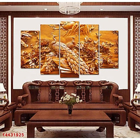 Tranh treo tường Chim công 3D sang trọng