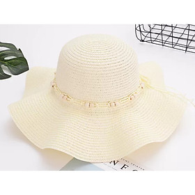 Mũ rộng vành đi biển đẹp Nón rộng vành đi biển Mũ cói đi biển rộng vành chống tia UV Panama thời trang Hàn Quốc dona21040805