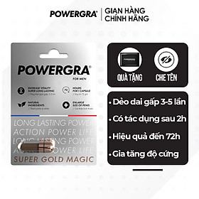 Viên uống hỗ trợ nam giới Powergra For Men (Super Gold Magic) - Vỉ 1 viên