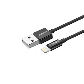 Cáp sạc Lightning ra USB Ugreen 155MF80823US 2M màu đen hàng chính hãng