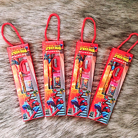 Bộ dụng cụ học tập 5 món chủ đề hoạt hình thú vị kèm hộp quà lung linh xinh xắn cho bé trai và bé gái – H039