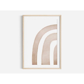 Tranh in cao cấp | Tranh nghệ thuật trừu tượng - Neutral Boho Rainbow Print, Abstract Art, Boho Print, Poster Print