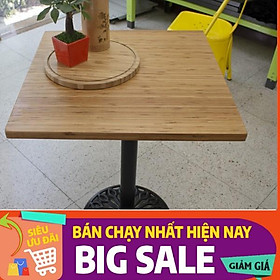 Mua Mặt bàn vuông 50cm gỗ tre ghép thanh - higland coffe