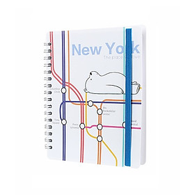 Sổ tay ghi chép Miniso hình gấu trúc We Bare Bears Wirebound Book - Hàng chính hãng 