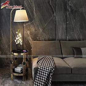 Đèn Cây Phòng Khách Hiện Đại - Đèn Đứng Trang trí Sofa Có Kệ Để Đồ Tiện Lợi, Thiết Kế Sang Trọng, Tặng Kèm Bóng LED Chống Cận ML1006