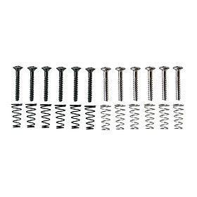12 Pieces Single Coil Humbucker Pickup Springs Screws for Electric Guitar Replacement