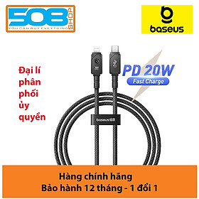 Cáp sạc nhanh, truyền dữ liệu PD 20W, Ba-se-us Unbreakable Series Fast Charging Cable Type C to Lai-nin PD 20W - Hàng chính hãng