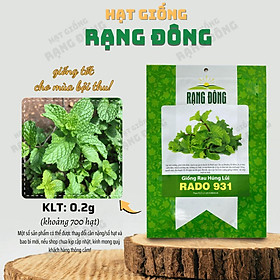 Mua Hạt giống Húng Lủi Rado 931 (0 2g~700 hạt) thu hoạch nhiều lần trồng quanh năm - Hạt giống Rạng Đông