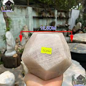Quả cầu 12 mặt đá thạch anh hồng đặt trên ô tô-12cm-1.84kg -QC1065