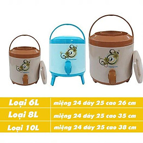 Bình đựng nước giữ nhiệt có vòi Việt Nhật  - Bình nước giữ nhiệt có quai xách dung tích 6L/8L/10L - Br01424
