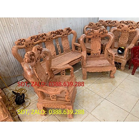 Bộ bàn ghế quốc đào tay 10 gỗ hương đá nam phi