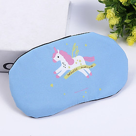 Bịt mắt ngủ con ngựa unicorn dễ thương có túi nước giải nhiệt tặng kèm bịt tai chống ồn