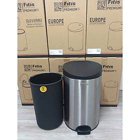 Mua Thùng rác inox FITIS đạp tròn nhỏ RPS1-901 - inox - 12L