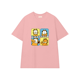 Áo T-Shirt TEEHAY họa tiết mèo Garfield hài hước, đáng yêu thun tay lỡ Form rộng Unisex