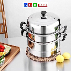 Nồi Hấp Inox 3 Tầng 28cm Đa Năng